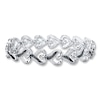 Thumbnail Image 1 of Previously Owned Diamond Heart Bracelet 1/20 ct tw Black/White Sterling Silver