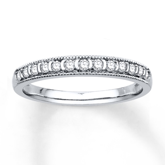 Previously Owned Diamond Anniversary Band 1/5 ct tw Round-cut 10K White Gold
