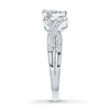 Thumbnail Image 3 of Previously Owned Diamond Heart Ring 1/3 ct tw Round-cut 10K White Gold