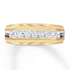 Thumbnail Image 0 of Previously Owned Men's Diamond Wedding Band 1/2 ct tw Round-cut 10K Yellow Gold