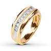 Thumbnail Image 2 of Previously Owned Men's Diamond Wedding Band 1/2 ct tw Round-cut 10K Yellow Gold