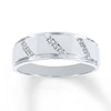 Previously Owned Men's Diamond Band 1/5 ct tw Round-cut 10K White Gold