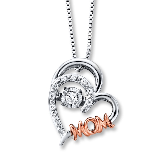 Previously Owned Unstoppable Love 1/20 ct tw Necklace Sterling Silver/10K Gold