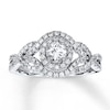 Thumbnail Image 1 of Previously Owned Diamond Engagement Ring 3/4 ct tw Round-cut 14K White Gold