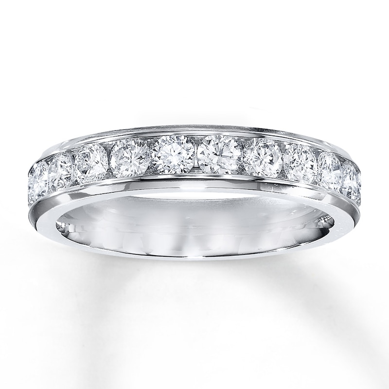 Main Image 1 of Previously Owned Diamond Anniversary Band 1 ct tw Round-cut 14K White Gold
