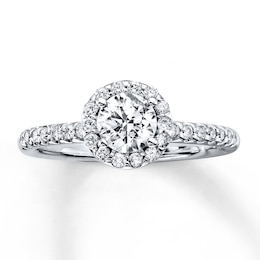 Previously Owned Round-cut Diamond Engagement Ring 7/8 ct tw 14K Gold