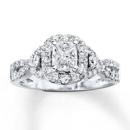 Previously Owned Diamond Engagement Ring 3/4 carat tw 14K White Gold