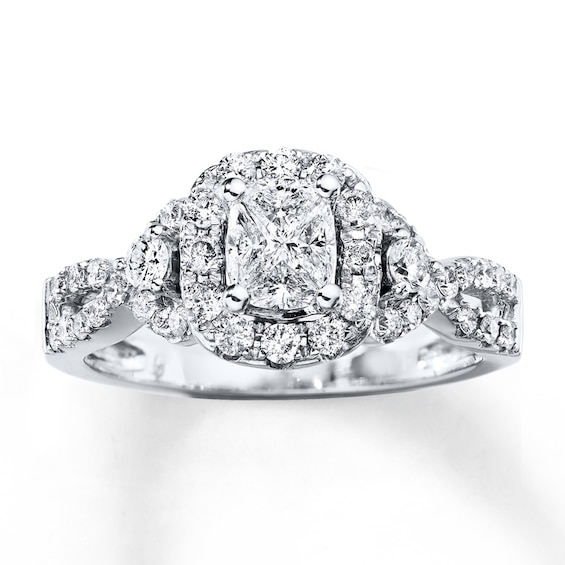 Previously Owned Diamond Engagement Ring 3/4 carat tw 14K White Gold