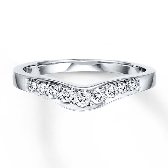 Previously Owned Enhancer 1/5 ct tw Round-cut Diamonds 14K White Gold