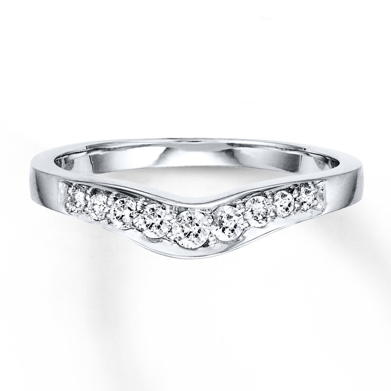 Previously Owned Enhancer 1/5 ct tw Round-cut Diamonds 14K White Gold