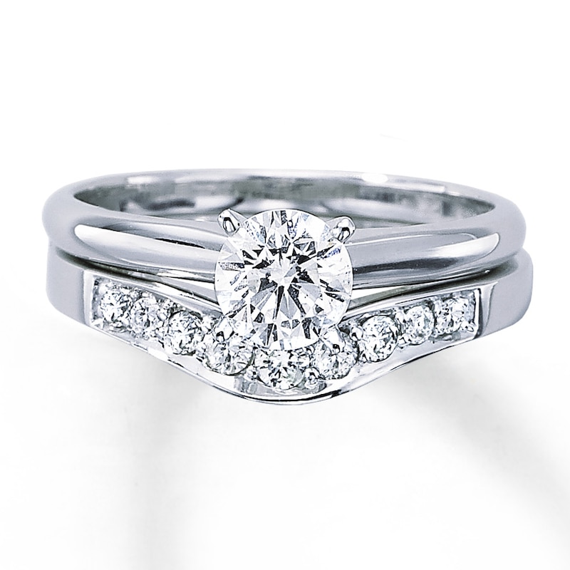 Previously Owned Enhancer 1/5 ct tw Round-cut Diamonds 14K White Gold