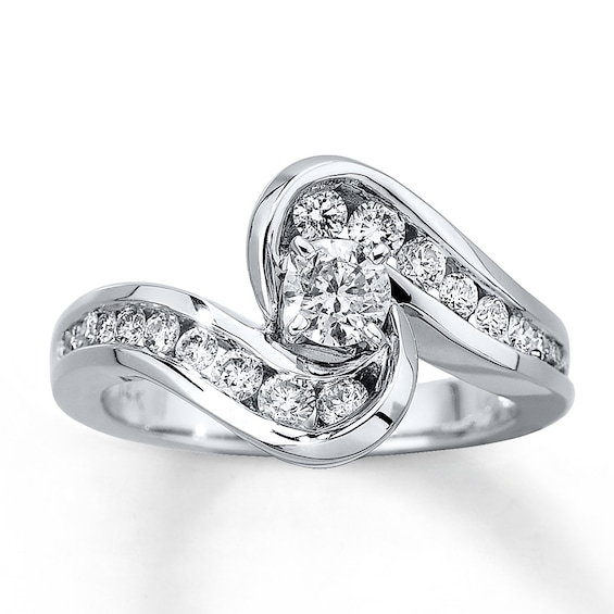 Previously Owned Diamond Engagement Ring 3/4 ct tw 14K White Gold