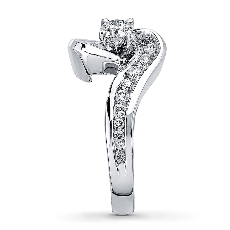 Main Image 3 of Previously Owned Diamond Engagement Ring 3/4 ct tw 14K White Gold