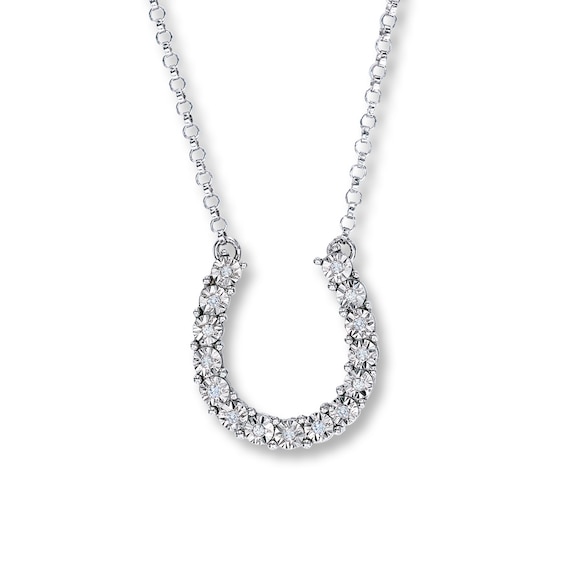 Previously Owned Diamond Necklace 1/20 ct tw Round-cut Sterling Silver