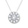 Thumbnail Image 1 of Previously Owned Diamond Necklace 1/3 ct tw Round-cut 10K White Gold