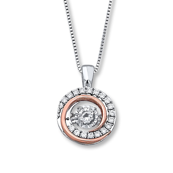 Previously Owned Unstoppable Love 1/4 ct tw Necklace 10K Two-Tone Gold