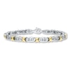 Thumbnail Image 0 of Previously Owned Diamond Bracelet 1/20 ct tw Sterling Silver & 10K Yellow Gold 7.25"