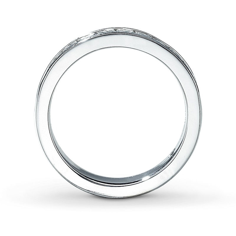 Previously Owned THE LEO Anniversary Band 1 ct tw Princess & Round-cut Diamonds 14K White Gold - Size 4