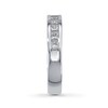 Thumbnail Image 2 of Previously Owned THE LEO Anniversary Band 1 ct tw Princess & Round-cut Diamonds 14K White Gold - Size 4