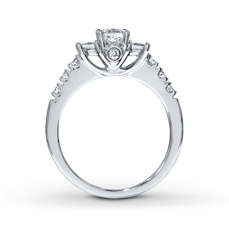 Previously Owned THE LEO Engagement Ring 7/8 ct tw Princess & Round-cut ...