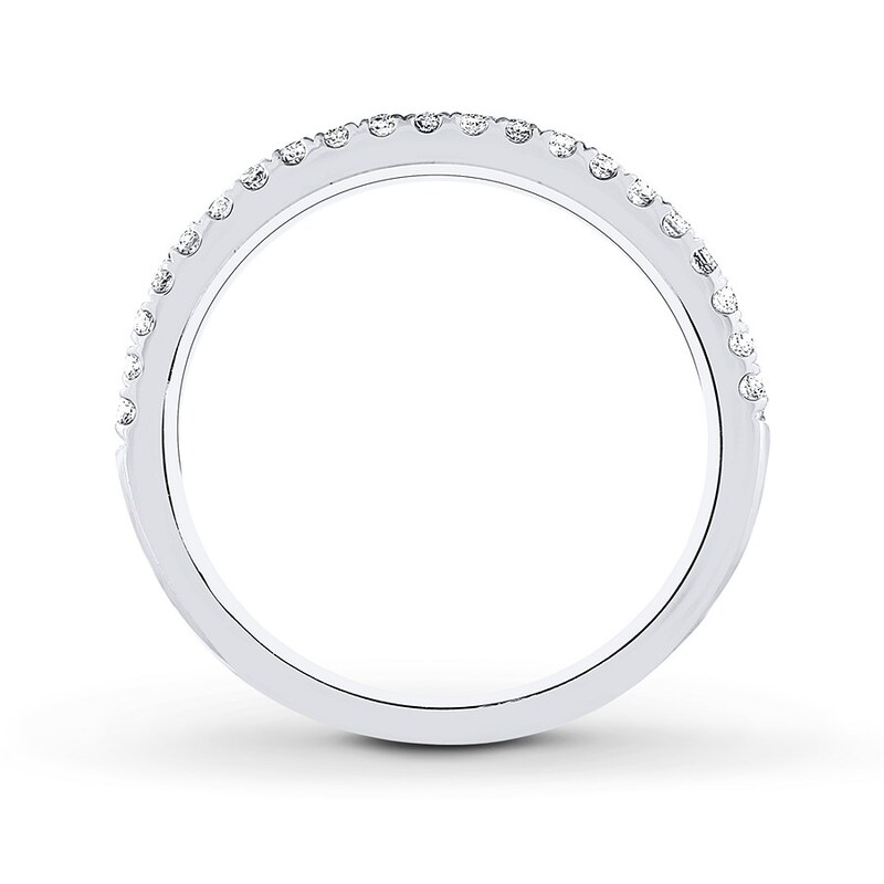Main Image 2 of Previously Owned THE LEO Diamond Wedding Band 1/5 ct tw Round-cut 14K White Gold