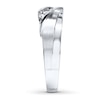Thumbnail Image 2 of Previously Owned Men's Diamond Band 1/4 ct tw Round-cut 10K White Gold - Size 7