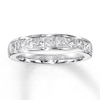Thumbnail Image 1 of Previously Owned Diamond Anniversary Band 1 ct tw Princess-cut 14K White Gold - Size 4