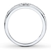 Thumbnail Image 2 of Previously Owned Diamond Wedding Band 1/20 ct tw Round-cut 10K White Gold - Size 9.75