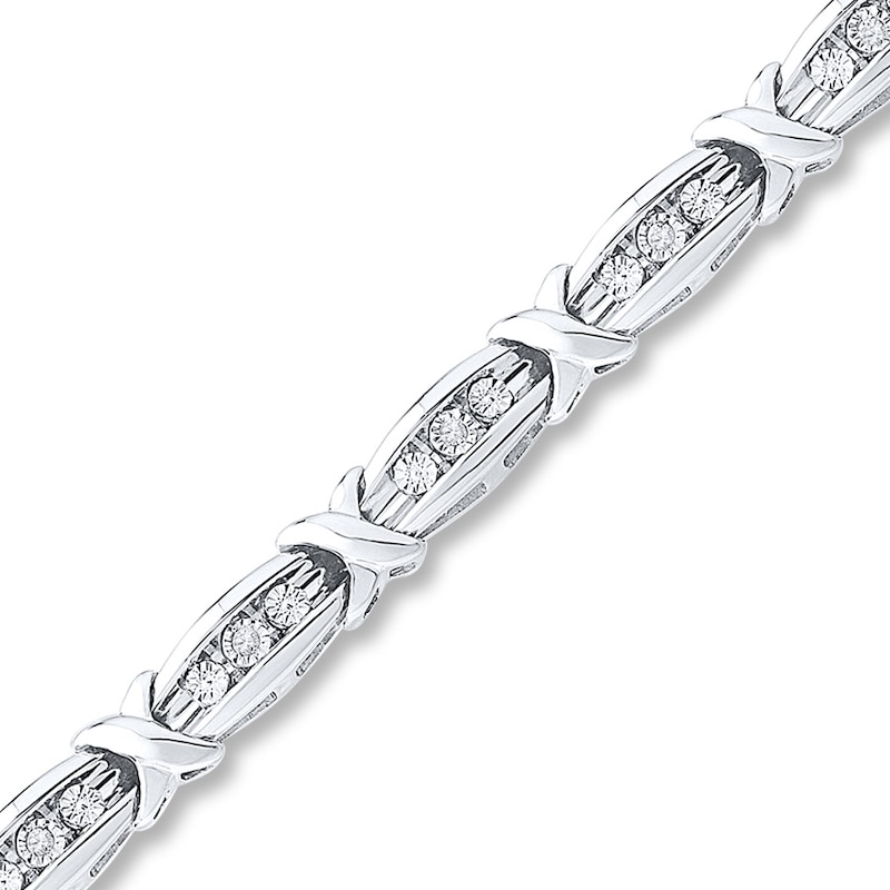 Previously Owned Diamond Bracelet 1/20 ct tw Sterling Silver 7.25"