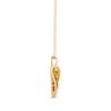 Thumbnail Image 2 of Previously Owned Baguette and Round-Cut Diamond Heart Necklace 1/4 carat tw 10K Yellow Gold