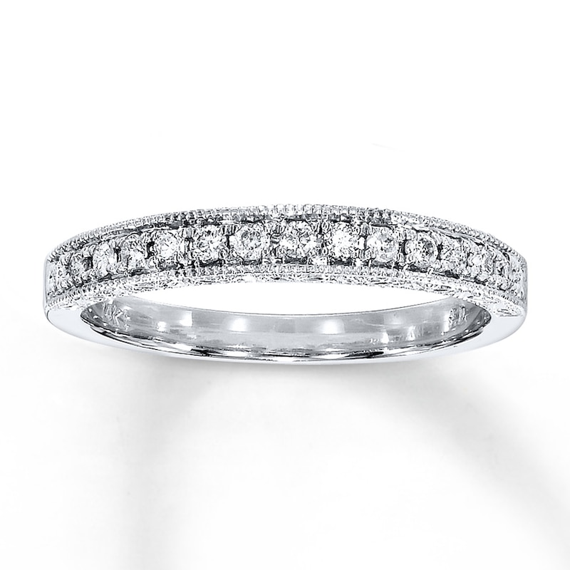 Previously Owned Diamond Wedding Band 1/5 ct tw Round-cut Diamonds 14K White Gold