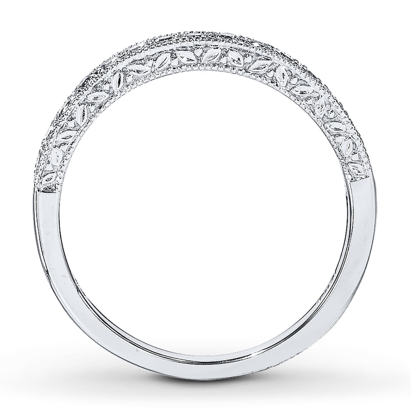 Main Image 2 of Previously Owned Diamond Wedding Band 1/5 ct tw Round-cut Diamonds 14K White Gold