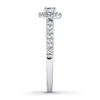 Thumbnail Image 3 of Previously Owned Diamond Engagement Ring 3/8 ct tw Round-cut 10K White Gold