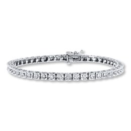 Previously Owned Diamond Bracelet 1 ct tw Round-cut 10K White Gold 7.25&quot;