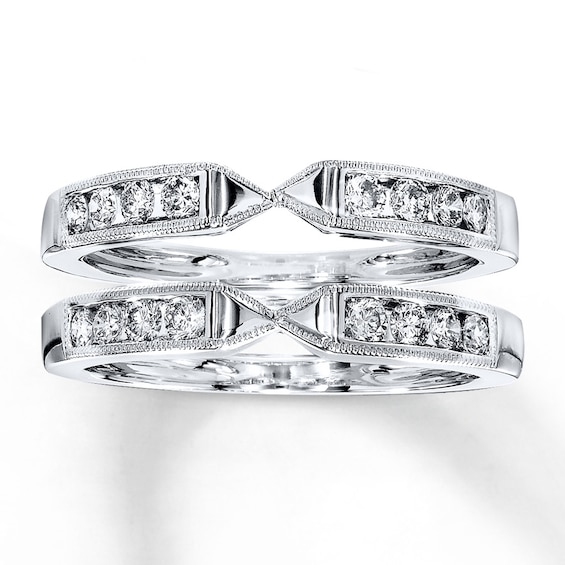 Previously Owned Peter Lam Enhancer Ring 1/2 ct tw Diamonds 18K White Gold