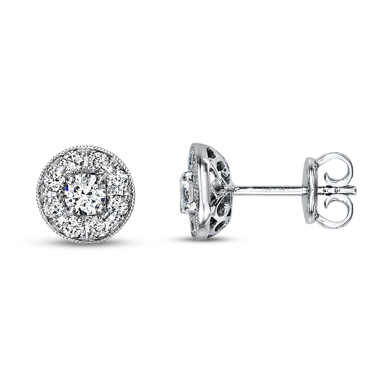Previously Owned Neil Lane Earrings 1 ct tw Diamonds Round-cut 14K White Gold