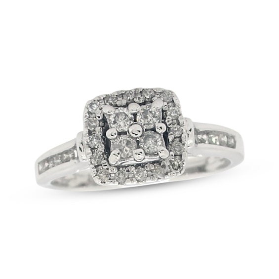 Previously Owned Diamond Engagement Ring 1/3 ct tw Round-cut 10K White Gold
