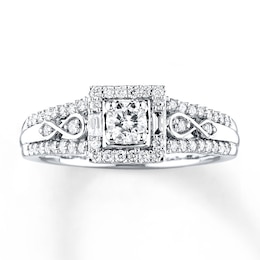 Previously Owned Ring 1/2 ct tw Diamonds 10K White Gold