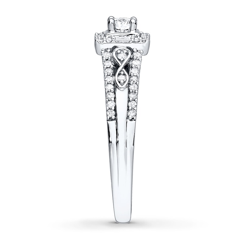Main Image 3 of Previously Owned Ring 1/2 ct tw Diamonds 10K White Gold