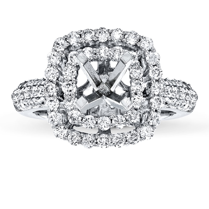 Main Image 1 of Previously Owned Diamond Ring Setting 1 ct tw Round-cut 14K White Gold