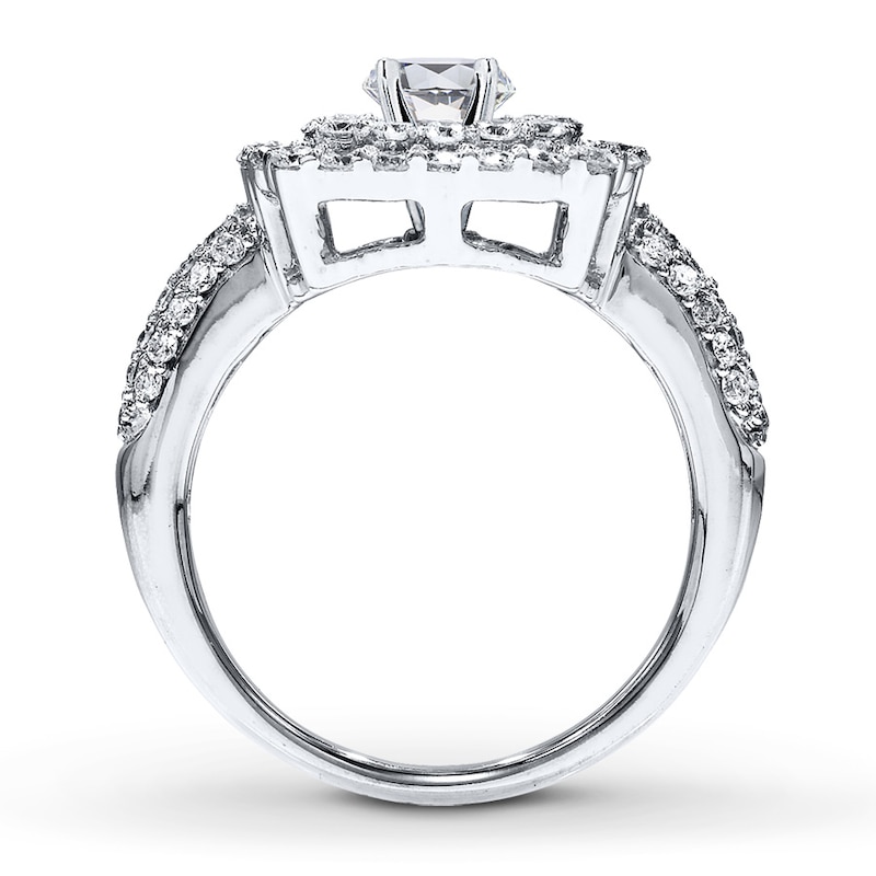Main Image 2 of Previously Owned Diamond Ring Setting 1 ct tw Round-cut 14K White Gold