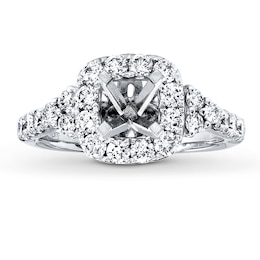 Previously Owned Diamond Ring Setting 1 ct tw Round-cut 18K White Gold