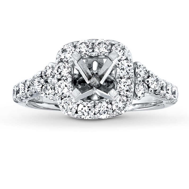 Previously Owned Diamond Ring Setting 1 ct tw Round-cut 18K White Gold