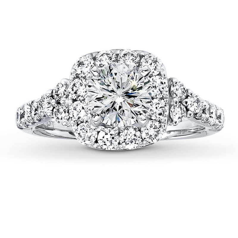 Previously Owned Diamond Ring Setting 1 ct tw Round-cut 18K White Gold