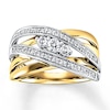 Thumbnail Image 1 of Previously Owned Diamond Ring 1/3 ct tw Round-cut 10K Two-Tone Gold Size 10.25