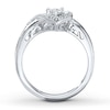 Thumbnail Image 2 of Previously Owned Heart Promise Ring 1/10 ct tw Diamonds Sterling Silver - Size 11
