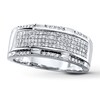 Thumbnail Image 1 of Previously Owned Men's Band 1/2 ct tw Diamonds 10K White Gold - Size 14
