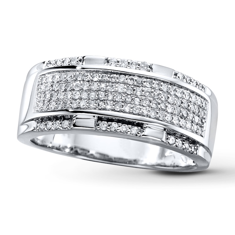 Previously Owned Men's Band 1/2 ct tw Diamonds 10K White Gold