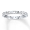 Thumbnail Image 1 of Previously Owned THE LEO Diamond 3/8 ct tw Anniversary Ring Round-cut 14K White Gold - Size 4.5