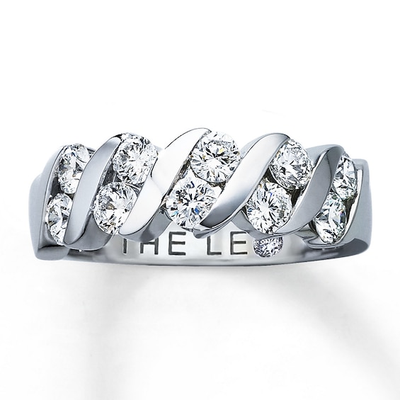 Previously Owned THE LEO Diamonds 1 ct tw Anniversary Ring 14K White Gold 9.75